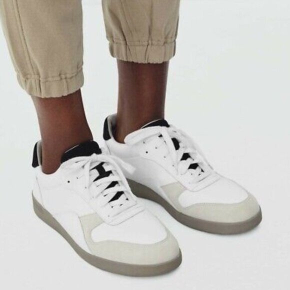 NEW Everlane The ReLeather Court Sneaker Womens Size 9.5 Mens 7.5 White Smoke - Picture 4 of 11